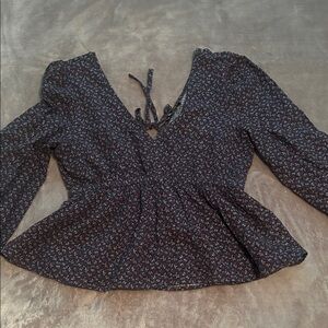 Floral Black Women's Top